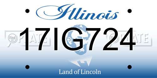 17IG724 Illinois License Plate