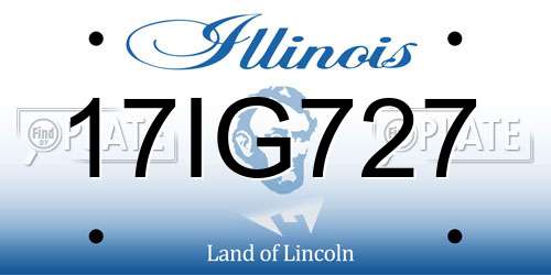 17IG727 Illinois License Plate