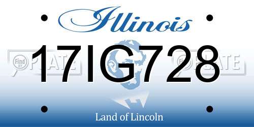 17IG728 Illinois License Plate