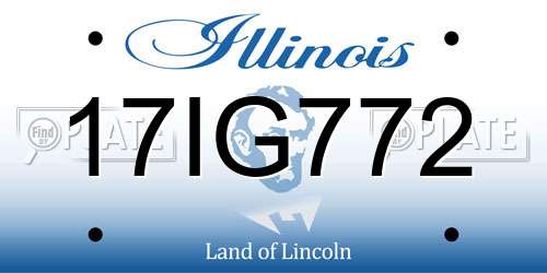 17IG772 Illinois License Plate