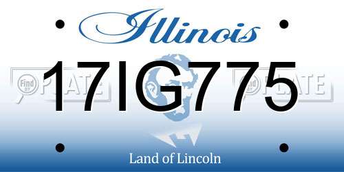 17IG775 Illinois License Plate