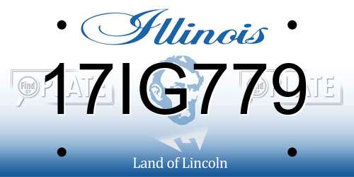 17IG779 Illinois License Plate