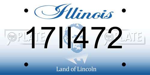 17II472 Illinois License Plate