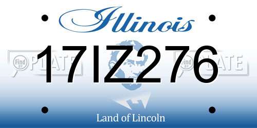 17IZ276 Illinois License Plate