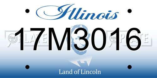 17M3016 Illinois License Plate