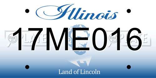 17ME016 Illinois License Plate