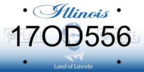 17OD556 Illinois License Plate