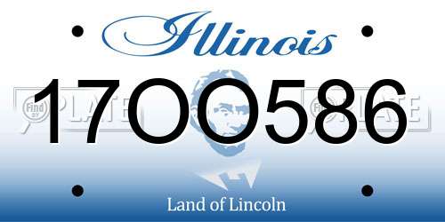 17OO586 Illinois License Plate