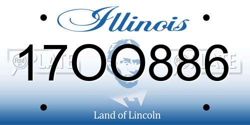 17OO886 Illinois License Plate