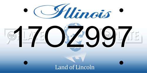 17OZ997 Illinois License Plate