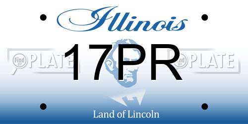 17PR Illinois License Plate