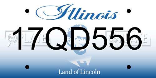 17QD556 Illinois License Plate