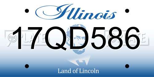 17QD586 Illinois License Plate