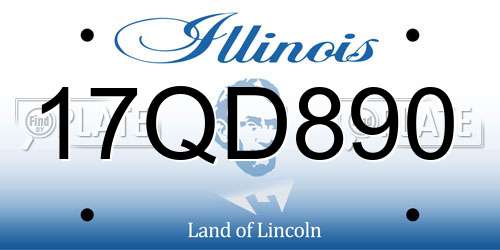 17QD890 Illinois License Plate
