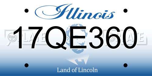 17QE360 Illinois License Plate