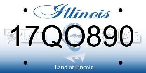 17QO890 Illinois License Plate