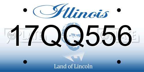 17QQ556 Illinois License Plate