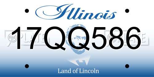 17QQ586 Illinois License Plate
