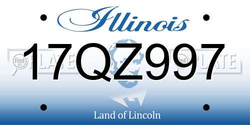 17QZ997 Illinois License Plate