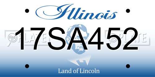 17SA452 Illinois License Plate
