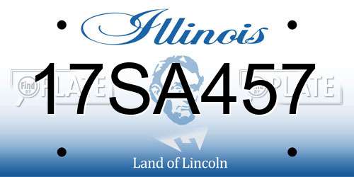 17SA457 Illinois License Plate