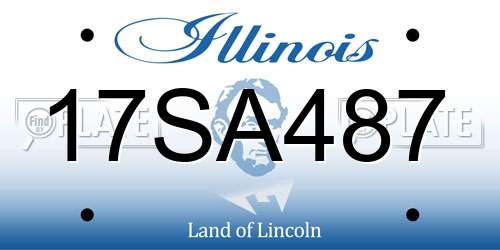 17SA487 Illinois License Plate