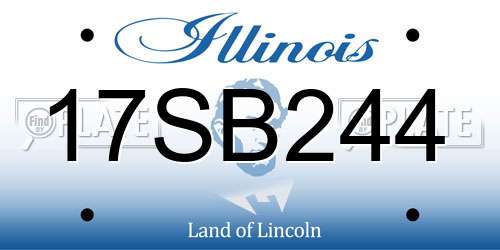 17SB244 Illinois License Plate