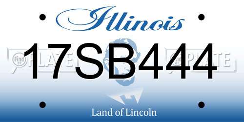 17SB444 Illinois License Plate