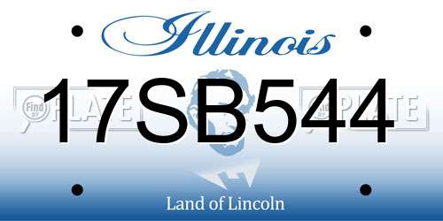 17SB544 Illinois License Plate