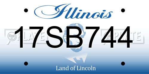 17SB744 Illinois License Plate