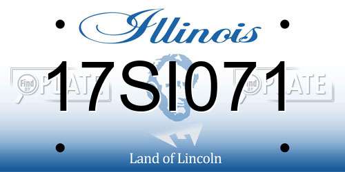 17SI071 Illinois License Plate