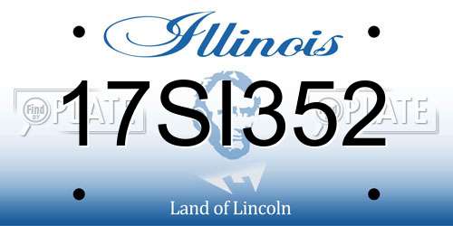 17SI352 Illinois License Plate