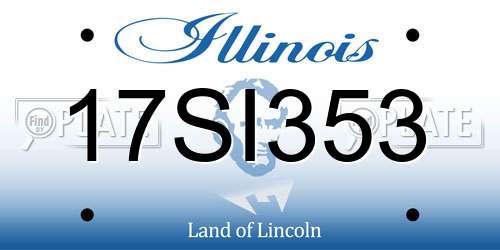 17SI353 Illinois License Plate