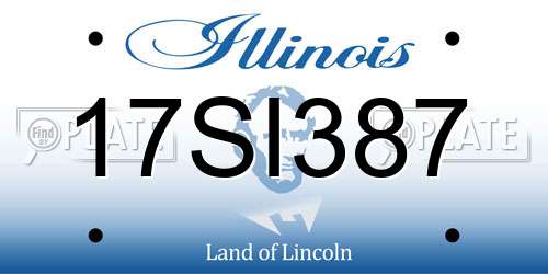 17SI387 Illinois License Plate