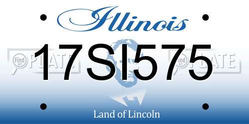 17SI575 Illinois License Plate