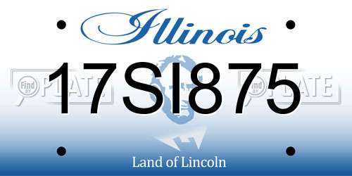 17SI875 Illinois License Plate