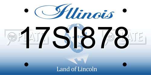 17SI878 Illinois License Plate