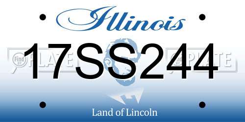 17SS244 Illinois License Plate