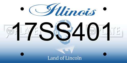 17SS401 Illinois License Plate