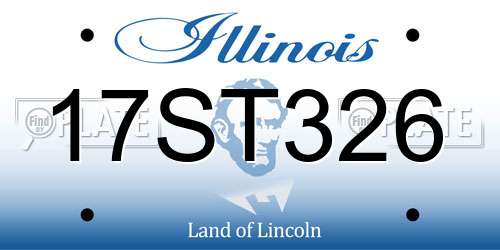 17ST326 Illinois License Plate