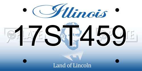 17ST459 Illinois License Plate