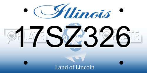 17SZ326 Illinois License Plate