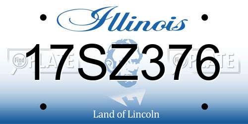 17SZ376 Illinois License Plate
