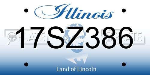 17SZ386 Illinois License Plate