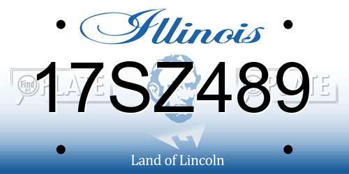 17SZ489 Illinois License Plate
