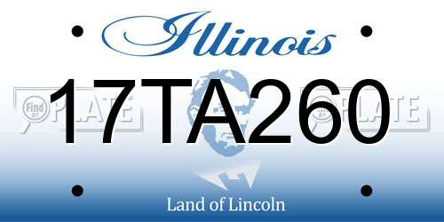 17TA260 Illinois License Plate