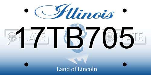 17TB705 Illinois License Plate