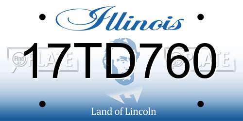 17TD760 Illinois License Plate