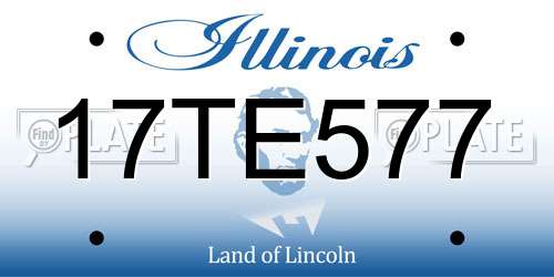 17TE577 Illinois License Plate