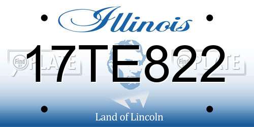 17TE822 Illinois License Plate